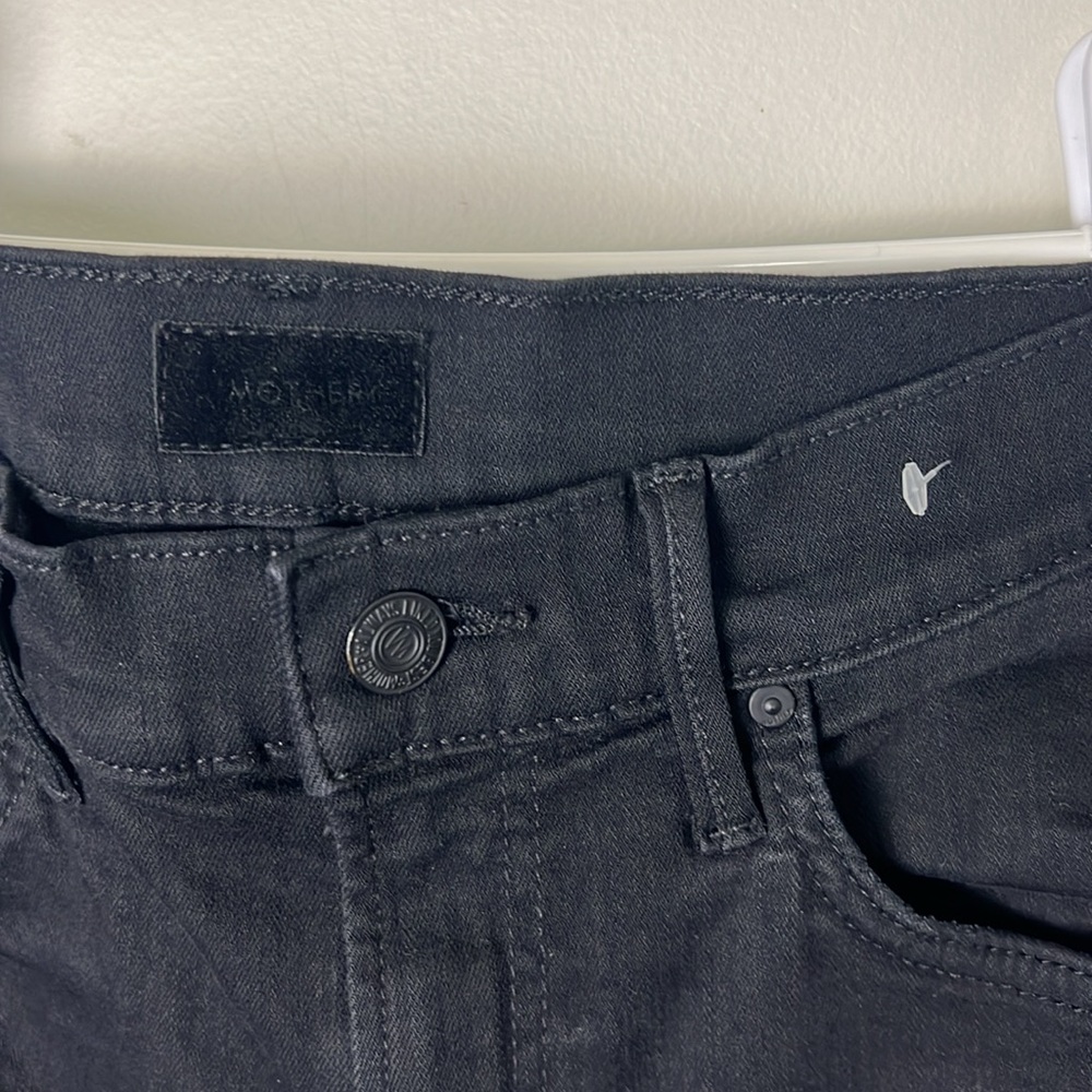 Mother Insider Crop Step Fray 2.5% Elastane Jeans Size 26 - Picture 3 of 15